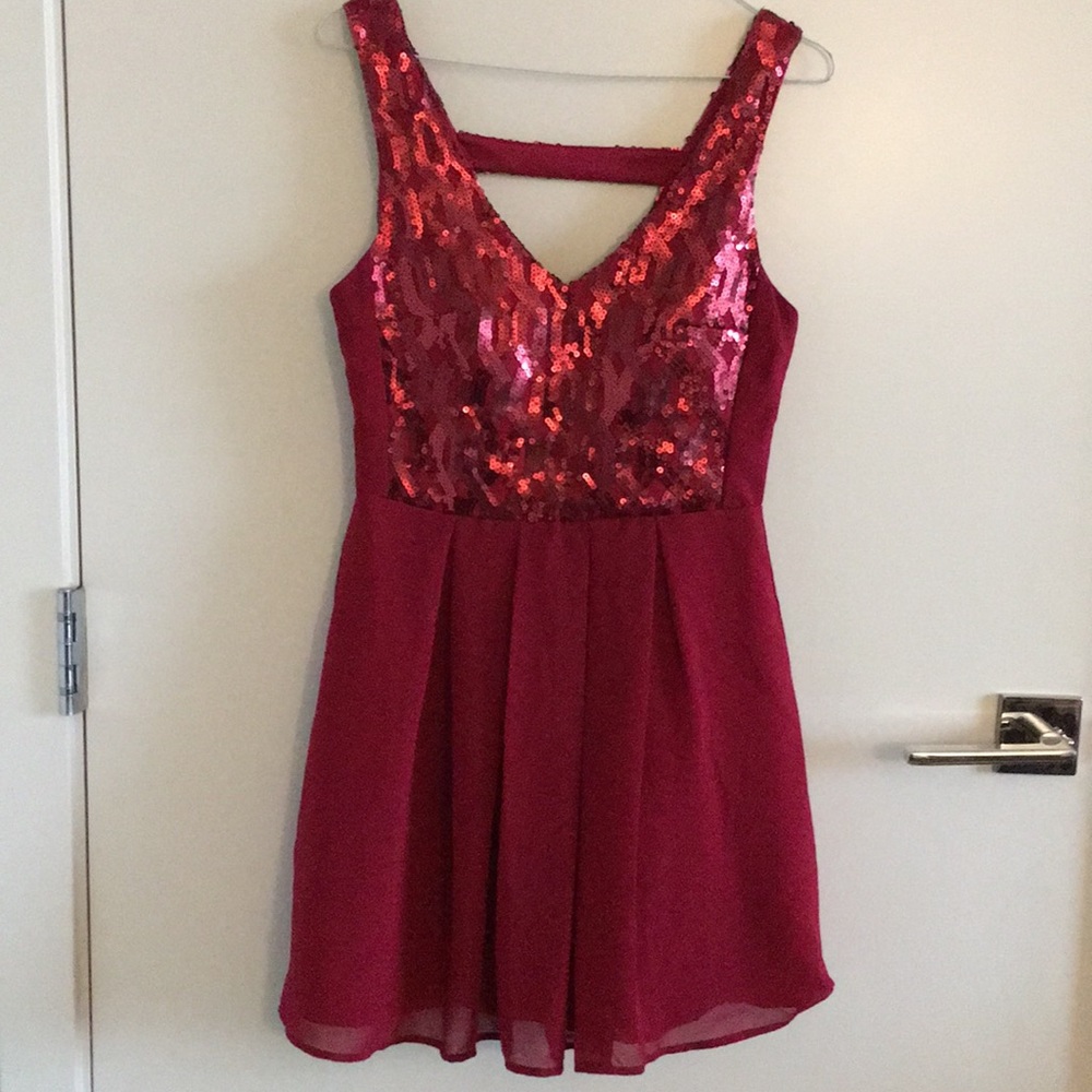 My Michelle Red Sequin Dress
